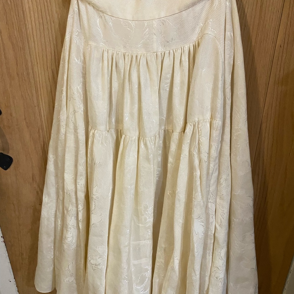 CO Cream floral jacquard midi skirt Buttons In the Front Size S. - Picture 6 of 9